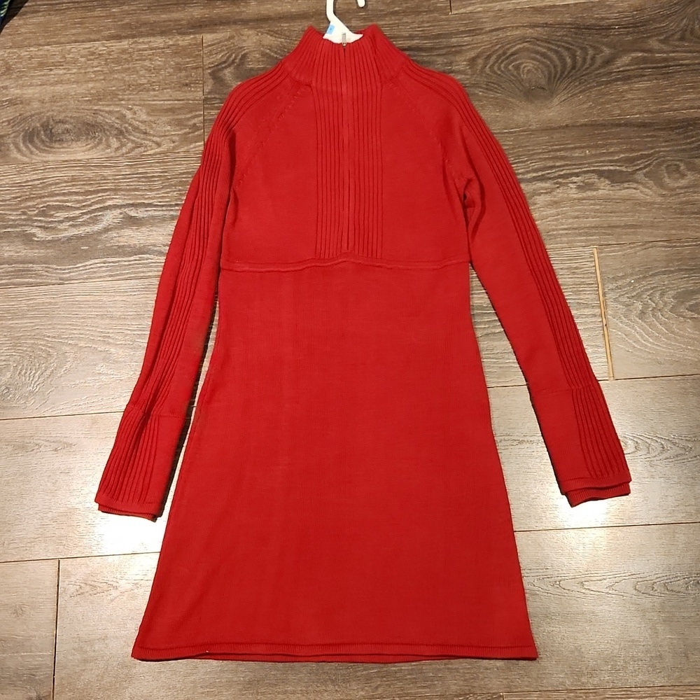 ❤️ ATHLETA OLYMPIA SWEATER DRESS IN CLARET RED, XS - Picture 3 of 15